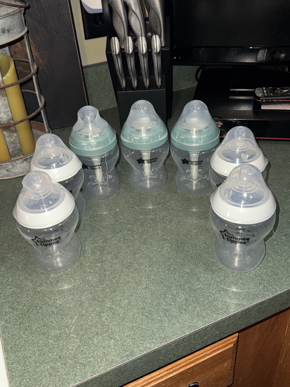 Set of 7 Tommee Tippee Bottles